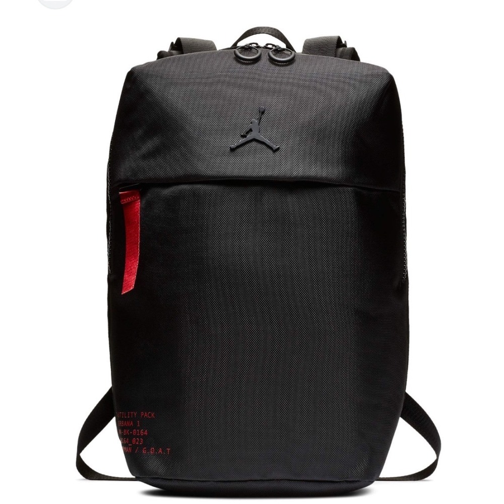 Nike Jordan Utility Black Red Nylon Jumpman Men's Backpack